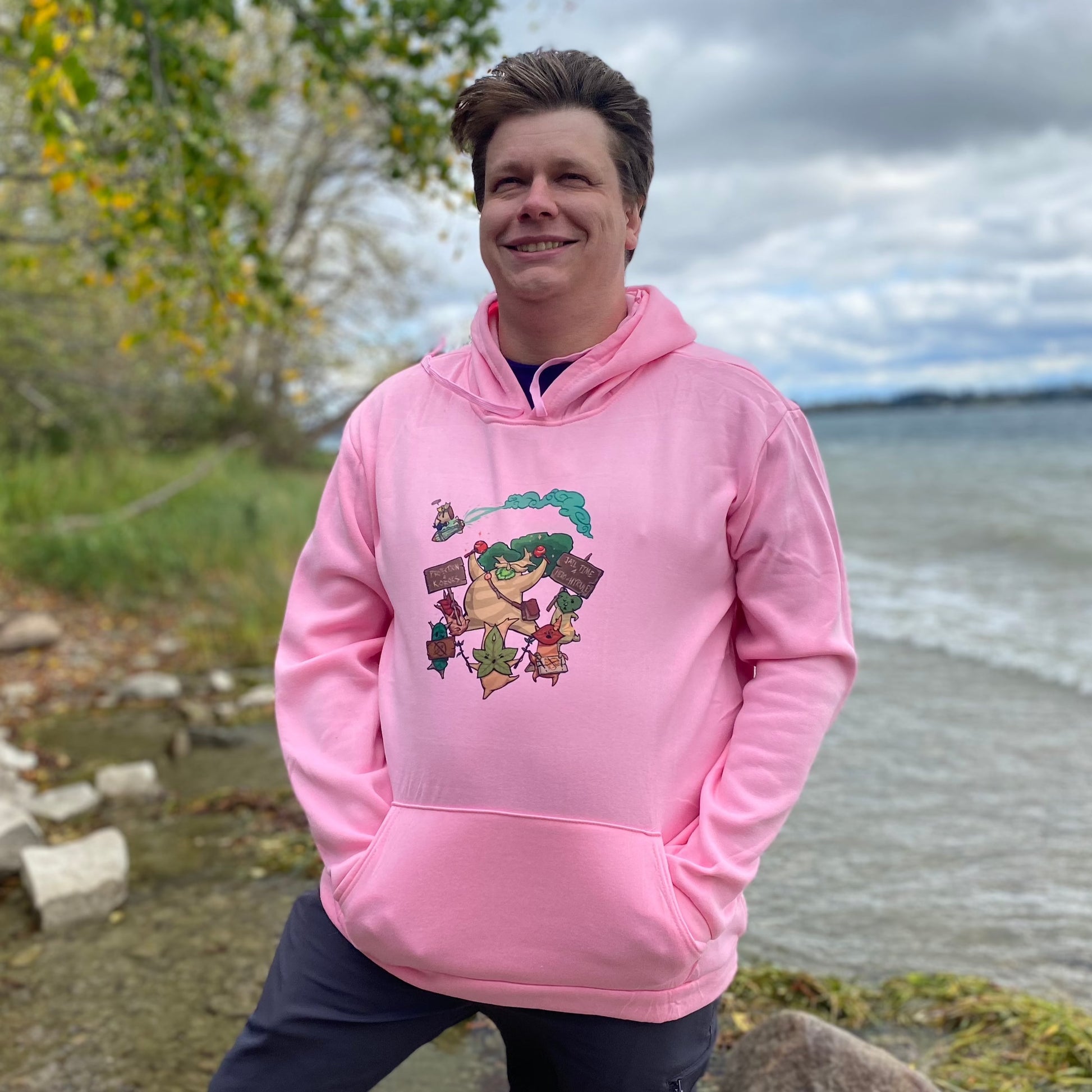 Model wearing Protesting Spirits in Pink 3XL