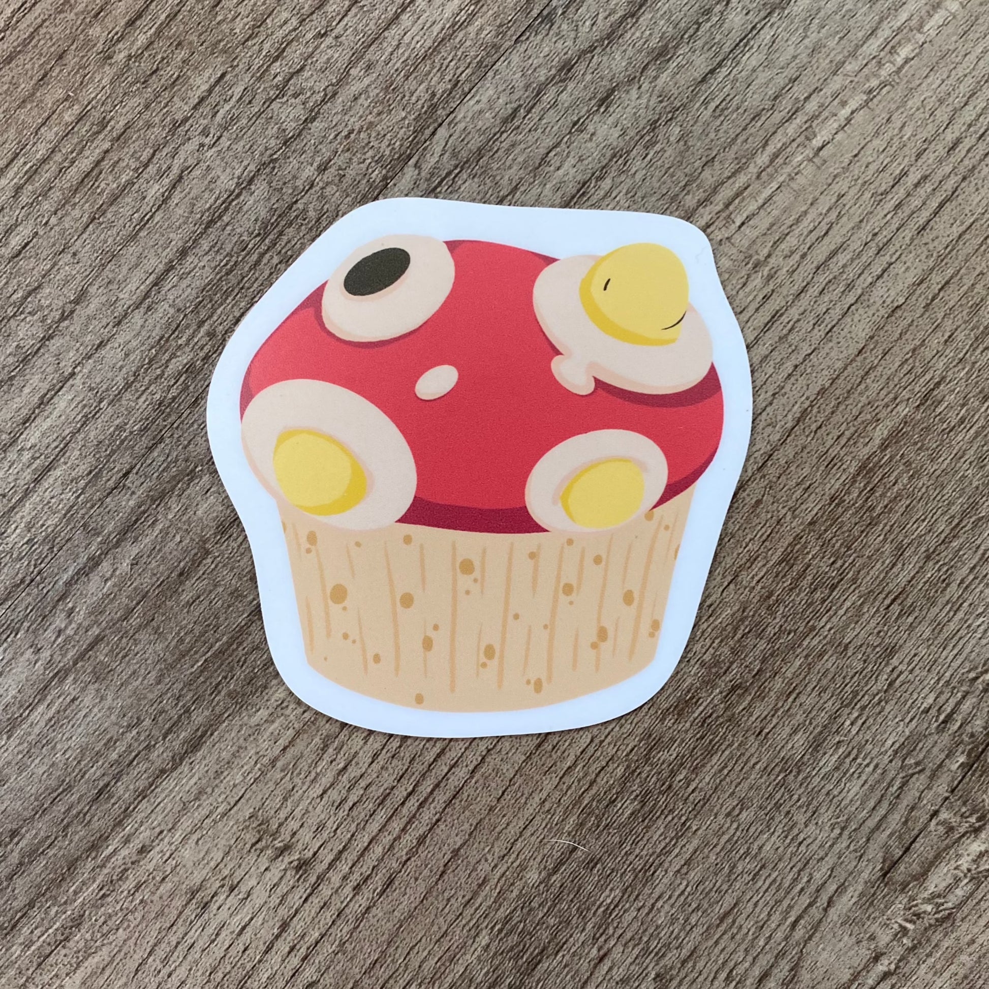 Shuck-cake sticker